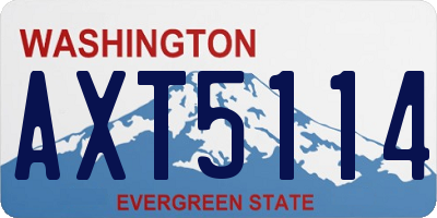 WA license plate AXT5114