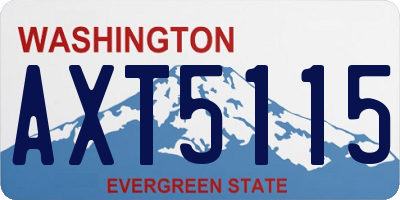 WA license plate AXT5115