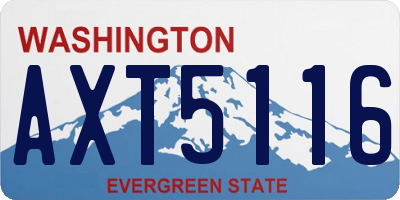 WA license plate AXT5116