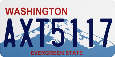 WA license plate AXT5117
