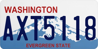 WA license plate AXT5118