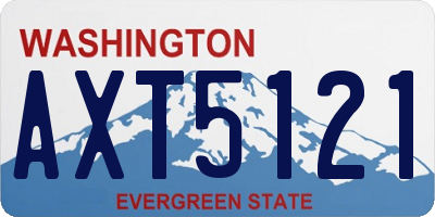 WA license plate AXT5121
