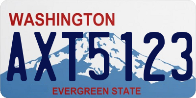 WA license plate AXT5123