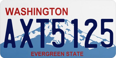WA license plate AXT5125