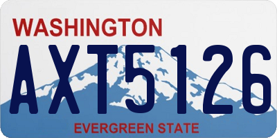 WA license plate AXT5126
