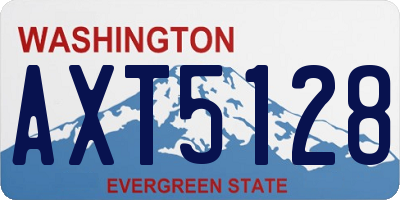WA license plate AXT5128