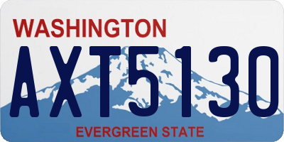 WA license plate AXT5130