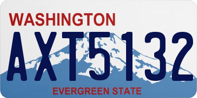 WA license plate AXT5132
