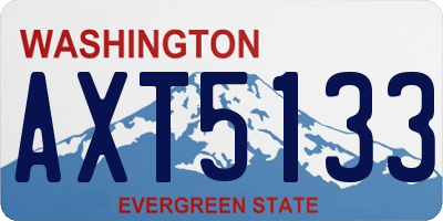 WA license plate AXT5133