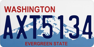 WA license plate AXT5134