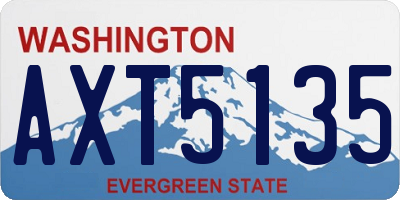 WA license plate AXT5135