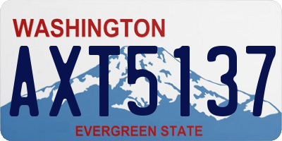 WA license plate AXT5137