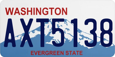 WA license plate AXT5138