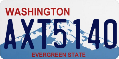 WA license plate AXT5140