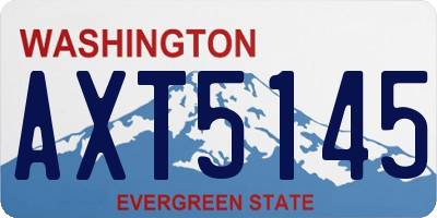 WA license plate AXT5145