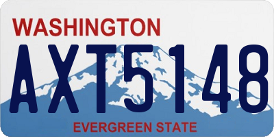 WA license plate AXT5148