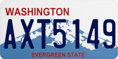 WA license plate AXT5149