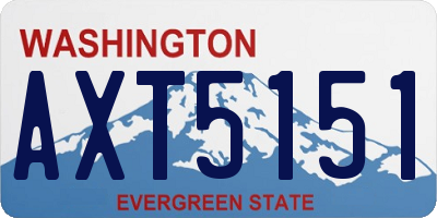 WA license plate AXT5151