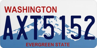 WA license plate AXT5152