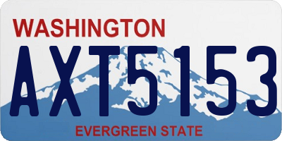 WA license plate AXT5153