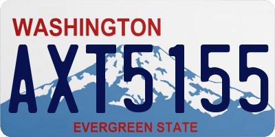 WA license plate AXT5155