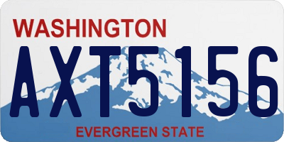 WA license plate AXT5156