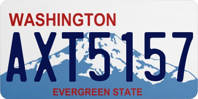 WA license plate AXT5157