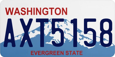 WA license plate AXT5158