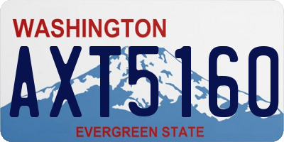 WA license plate AXT5160
