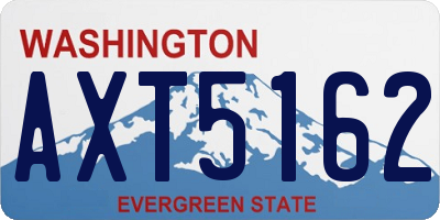 WA license plate AXT5162