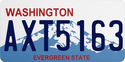 WA license plate AXT5163
