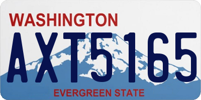 WA license plate AXT5165