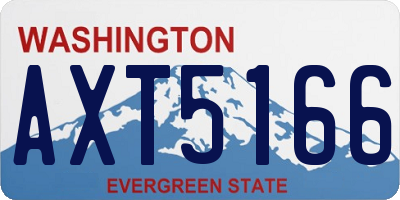 WA license plate AXT5166