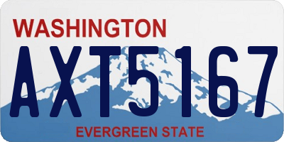 WA license plate AXT5167