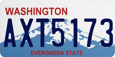 WA license plate AXT5173