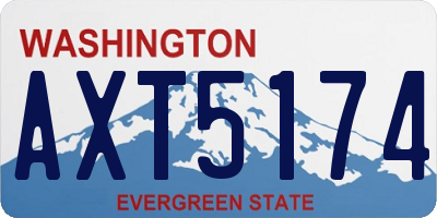 WA license plate AXT5174