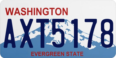 WA license plate AXT5178