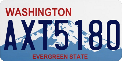 WA license plate AXT5180