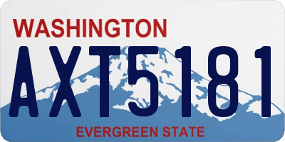 WA license plate AXT5181