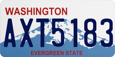 WA license plate AXT5183
