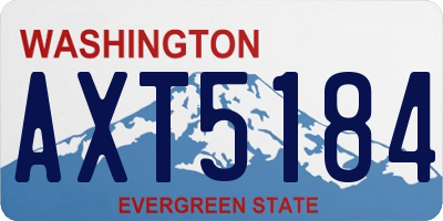 WA license plate AXT5184