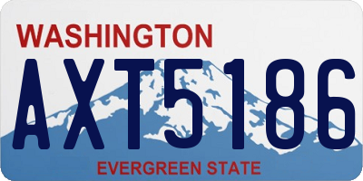 WA license plate AXT5186