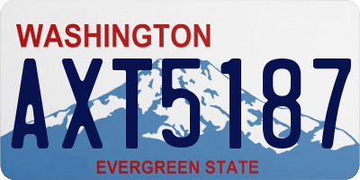 WA license plate AXT5187