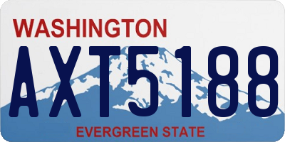 WA license plate AXT5188