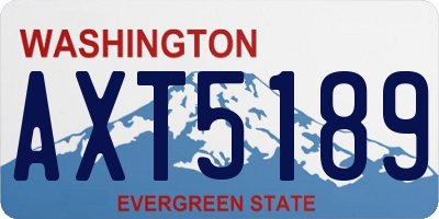 WA license plate AXT5189