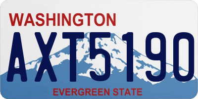 WA license plate AXT5190