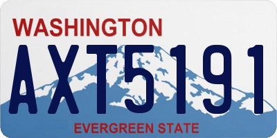 WA license plate AXT5191