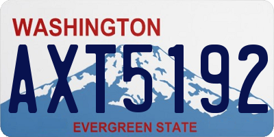 WA license plate AXT5192