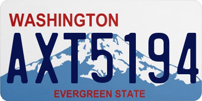 WA license plate AXT5194