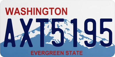 WA license plate AXT5195